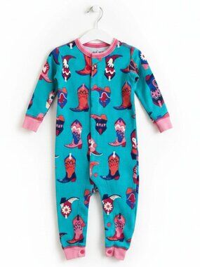 Little Blue House Hatley Cowgirl Boots Footless Onepiece 3-6 Months